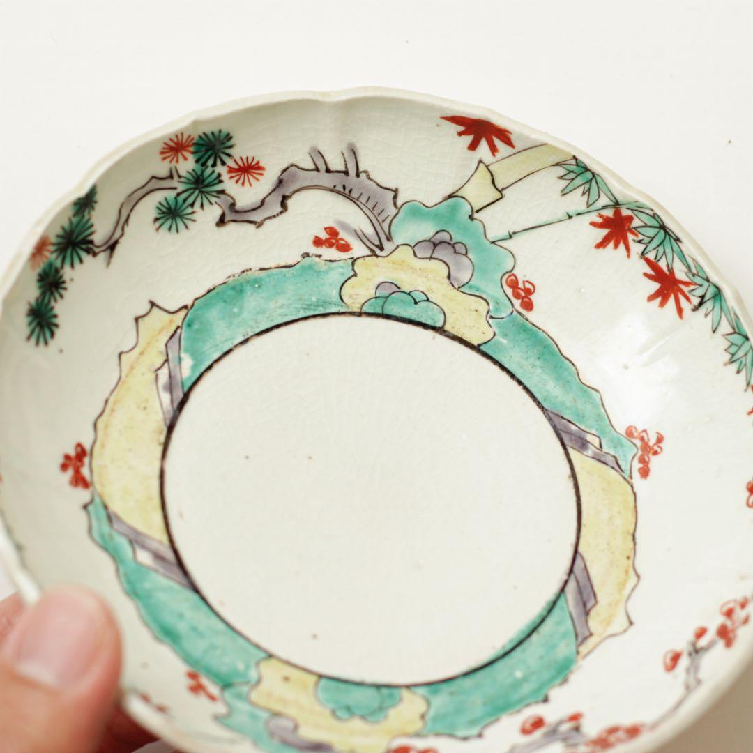 伊万里　古伊万里　江戸　後期　色絵　深皿　膾　皿