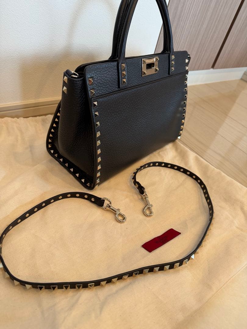 国内ヴァレンティノ購入スタッズ付きハンドバッグ