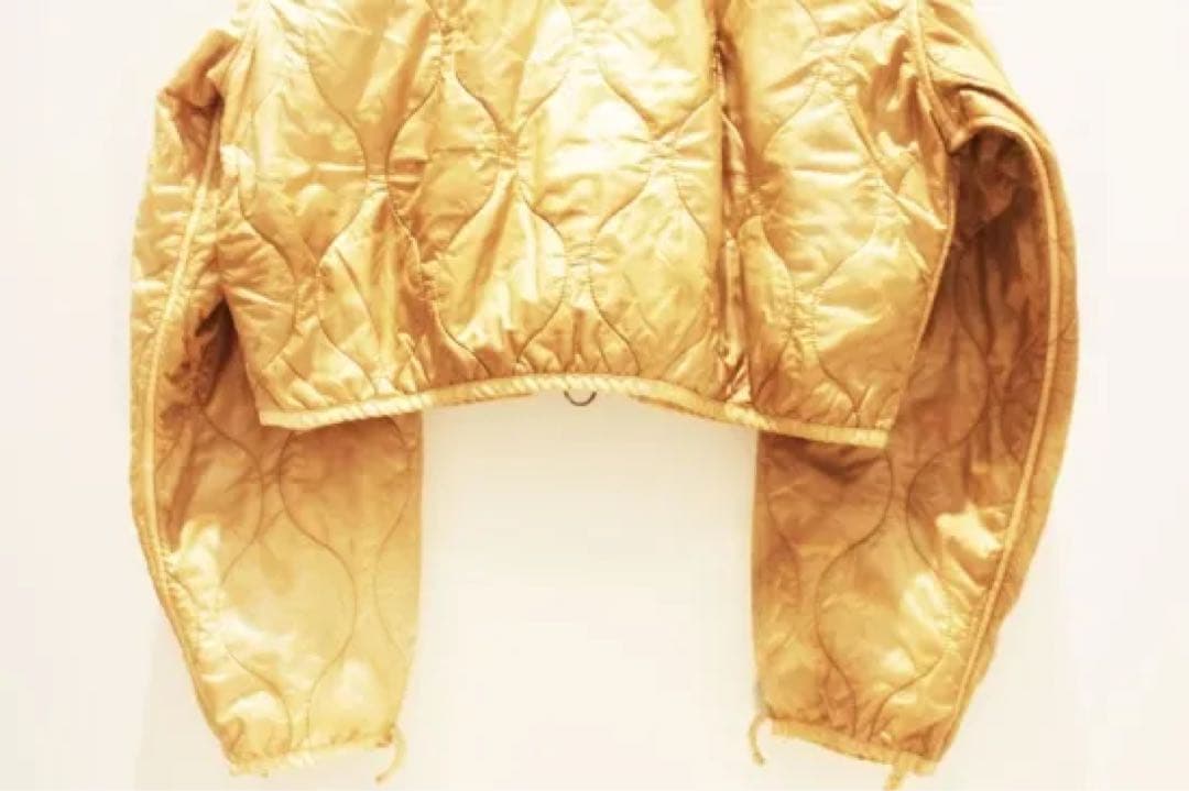 KAPITAL - ナイロンキルティング ムラ染め ライニングクロップドボレロ