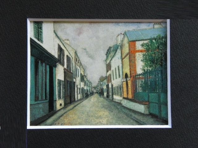 モーリス・ユトリロ、【サンノワ通り】、高級画集画、状態良好、新品高級額装付