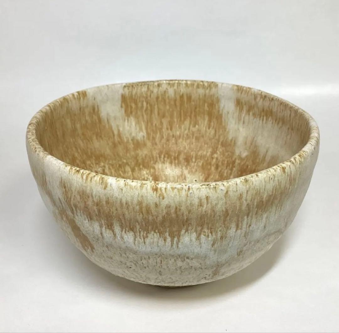 茶碗 灰釉 鵬雲斎書付 谷口良三作 木箱入 茶道具 古物品