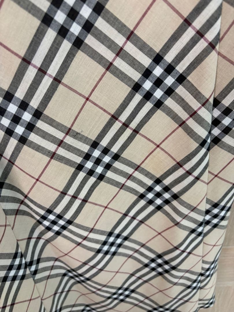 バーバリーブルーレーベル　ノバチェック柄ノースリーブワンピース