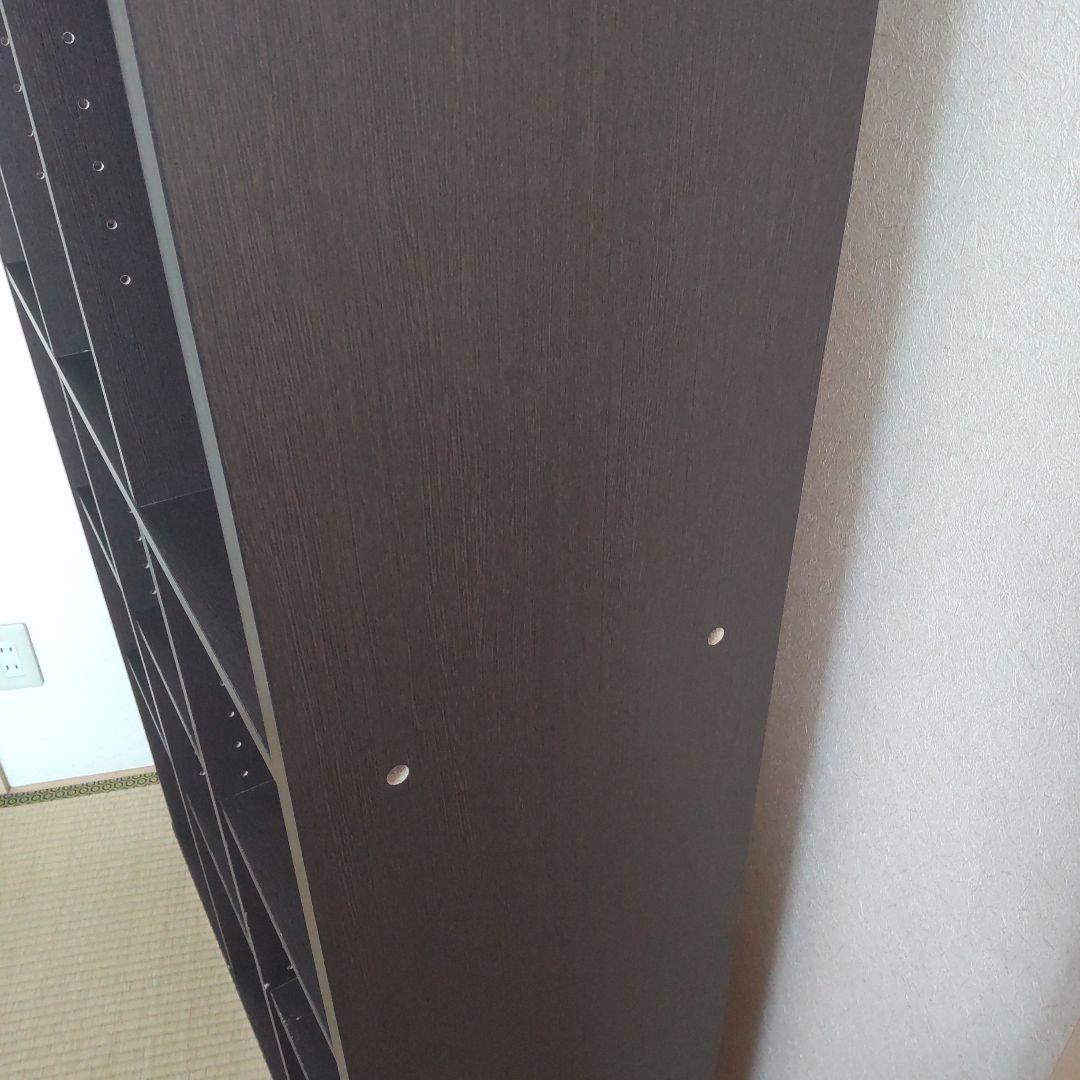 ニトリ 本棚 ダークブラウン 完成品 移動棚あり 高さ180cm