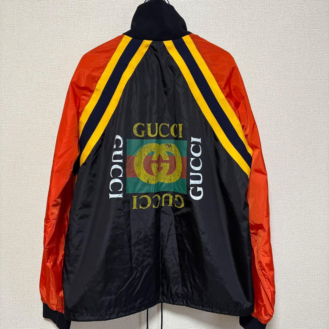 ラ*プ様 GUCCI ナイロンジャケット オレンジ/黒/黄色