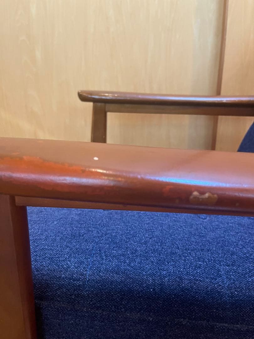 u*1様 カリモク60 Kチェア 1シーター タープブルー 難あり