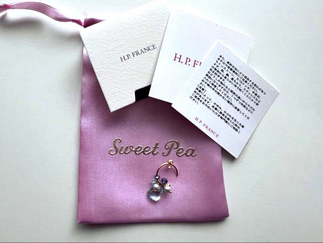 Sweet Pea 片耳用ピアス　アクアマリン