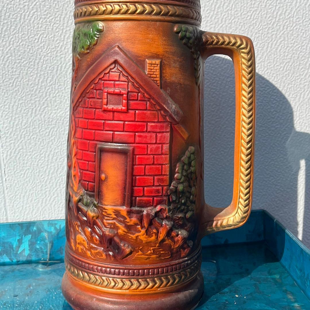 特大ジョッキ 花瓶 植木鉢 インテリア アンティーク ヨーロッパ カラフル