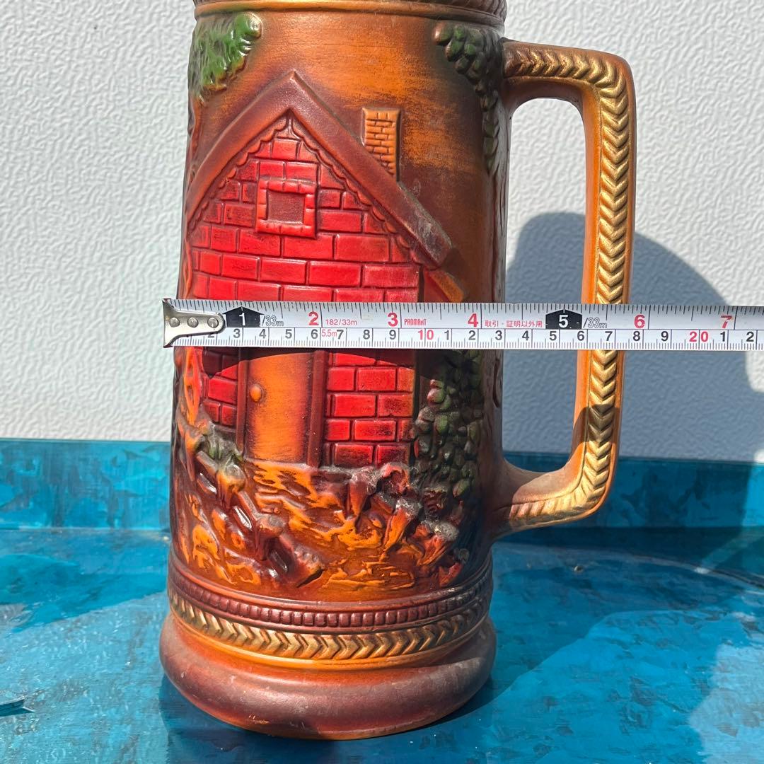 特大ジョッキ 花瓶 植木鉢 インテリア アンティーク ヨーロッパ カラフル