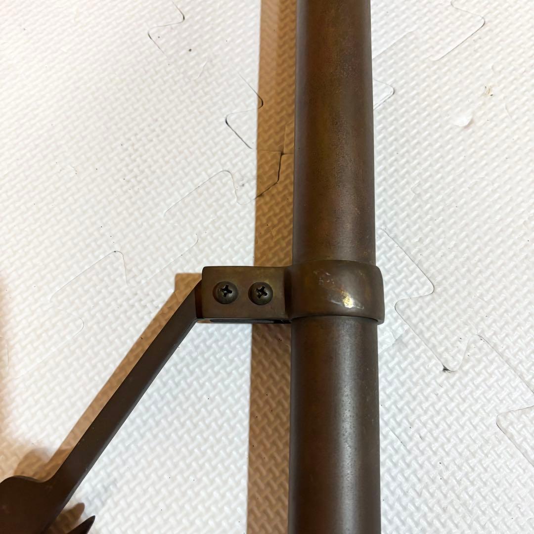 自在鉤 真鍮製 囲炉裏 茶道具 宝船 鶴 亀 アンティーク ビンテージ