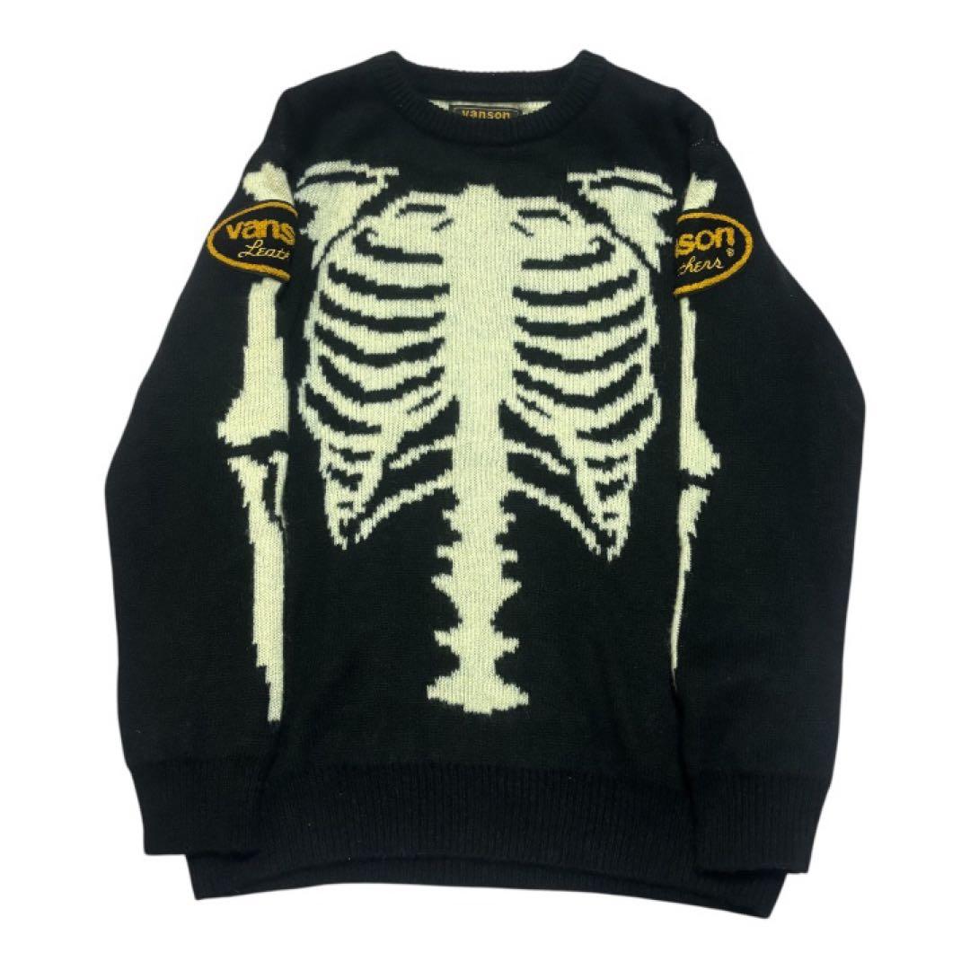 vanson スケルトン柄 ニット　セーター