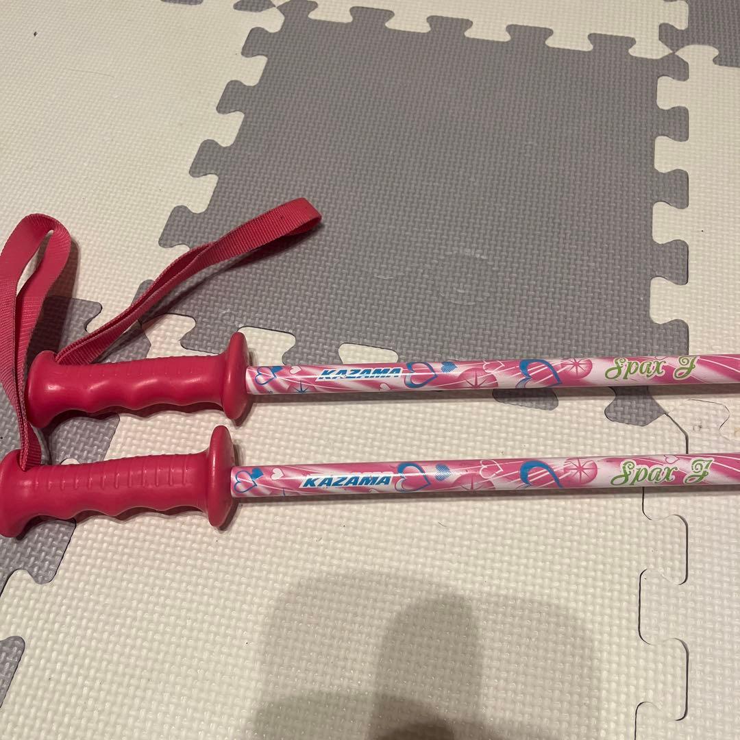 KAZAMA スキー板 106㎝　ストック ブーツ　4点セット　マリーちゃん