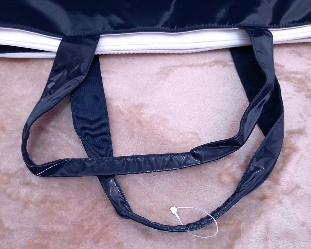 ジャックバニー　ボストンバッグ 男女兼用 ネイビー 光沢