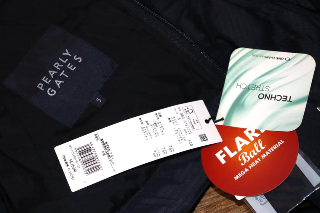 新品 パーリーゲイツ 中綿 フレアボール ストレッチ ジャケット (5/L)Ⓗ