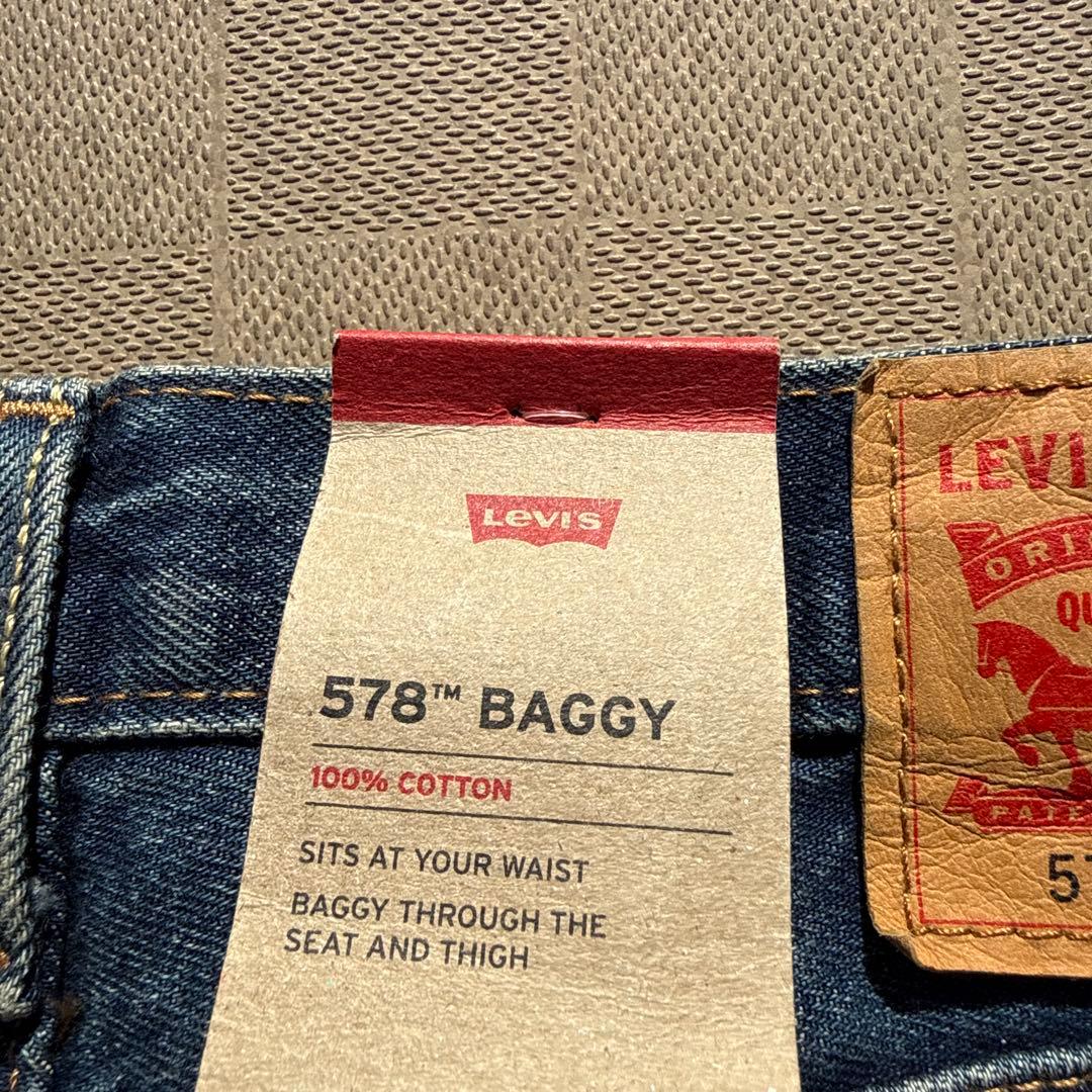 Levi's 578 c-boy 濃紺バギージーンズワイドデニムブルー32/32
