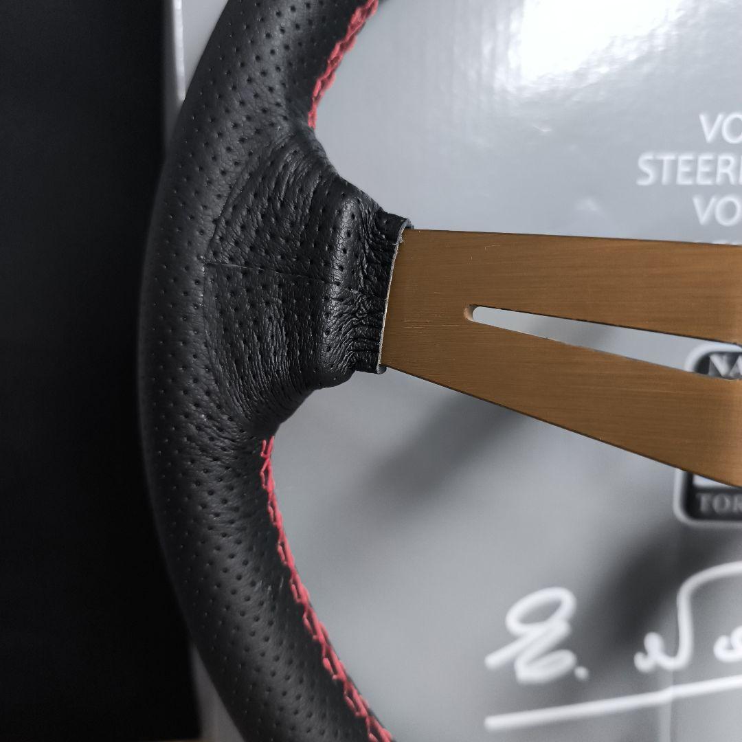 NARDIナルディタイプ　ステアリング ゴールド350mm 　ディープ75mm