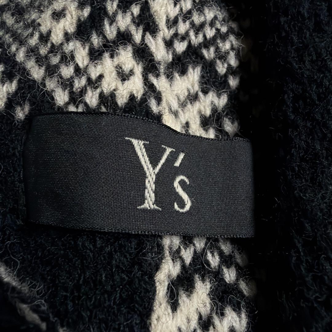 美品 Y's ヨウジヤマモト フリンジ 変形 ニット ベスト ポンチョ ストール