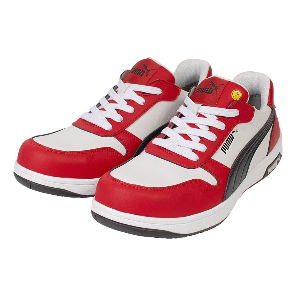 プーマ安全靴#64.208 25.5cmフロントコート　レッドロー