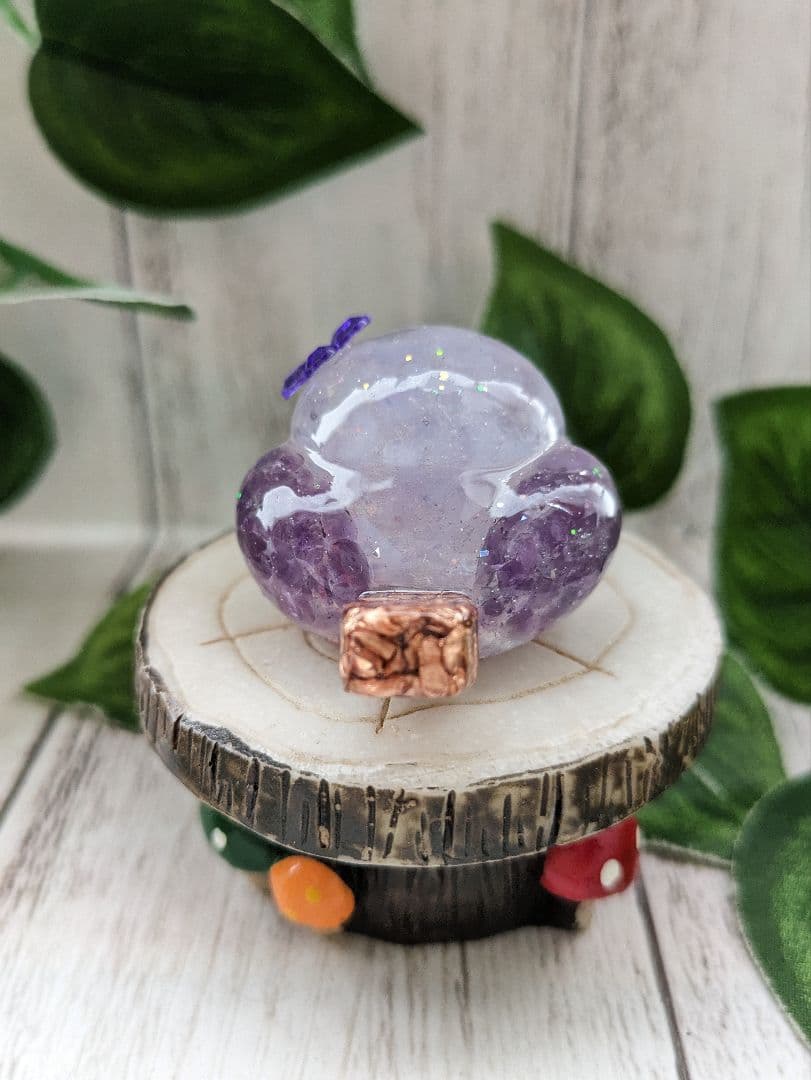 【ゼロ】アメジスト✕スコロライトのシマエナガちゃん形オルゴナイト☆他５点