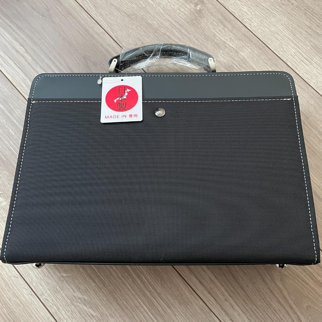 新品 英国調 豊岡製 ミニダレスバッグ 日本製 ショルダーベルト付 ブラック