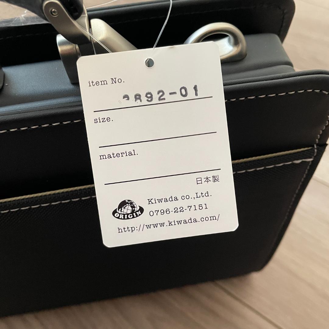 新品 英国調 豊岡製 ミニダレスバッグ 日本製 ショルダーベルト付 ブラック