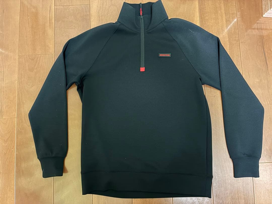 BRIEFING ハーフジップ スウェット 3Dロゴ　黒Mサイズ