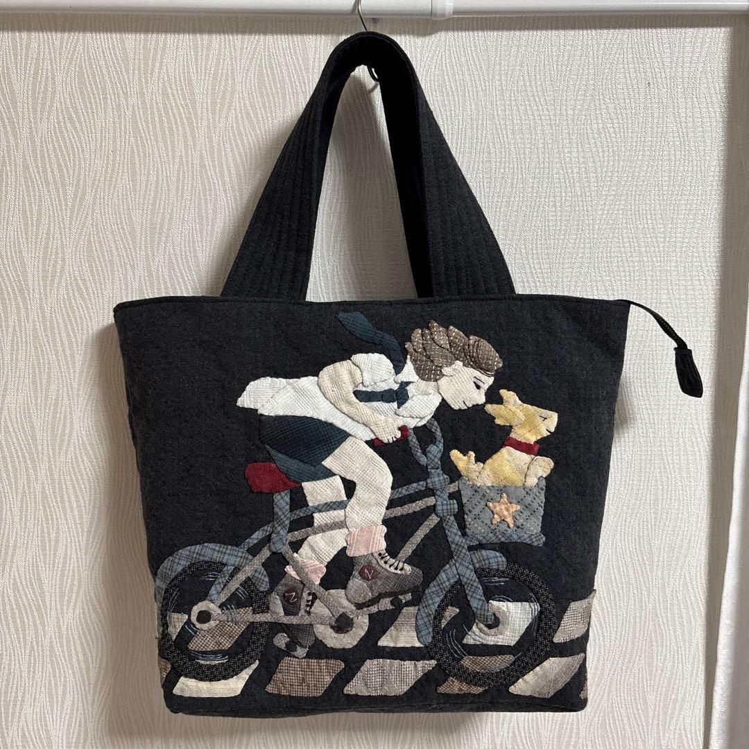 パッチワーク手提げバッグ