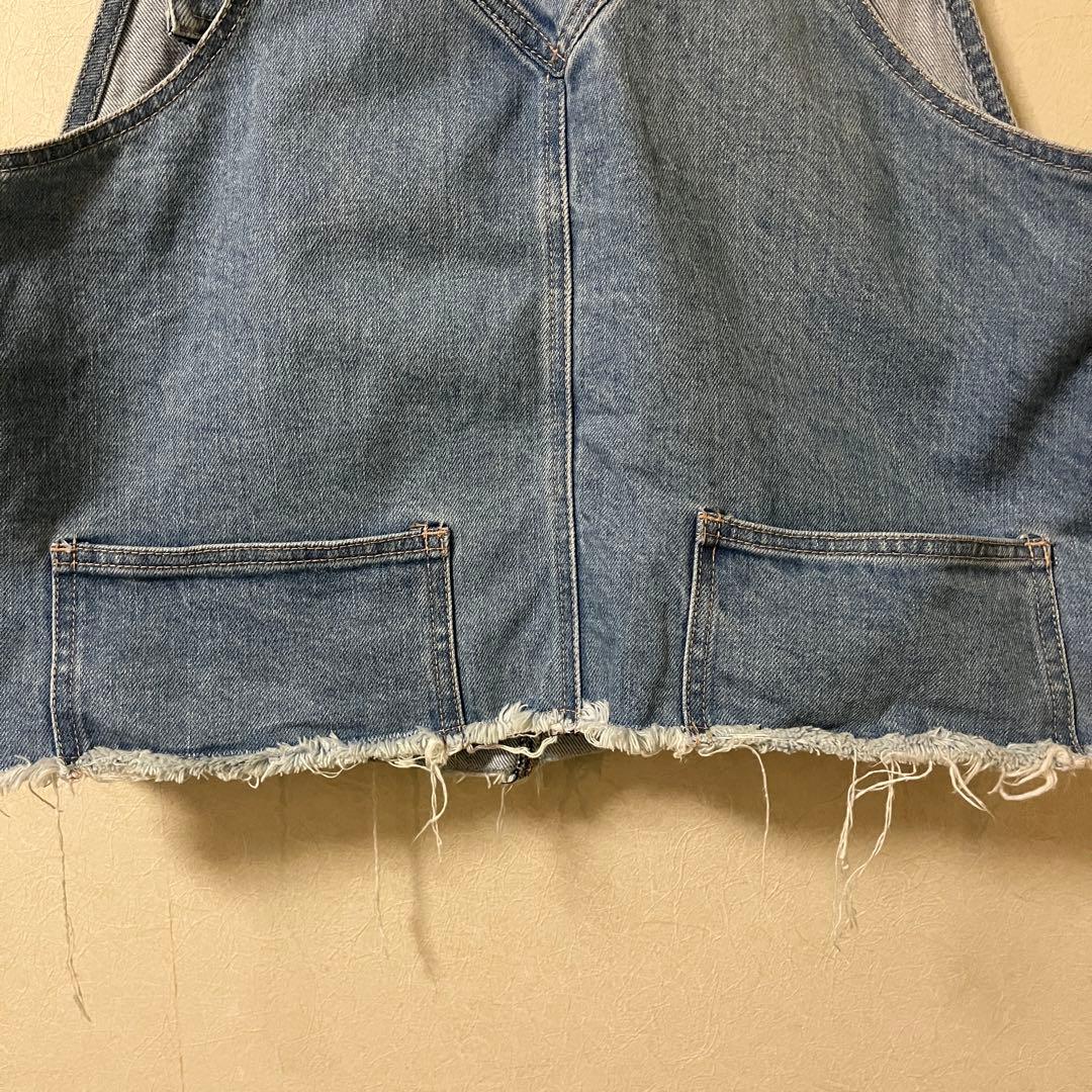 ★希少★PHENOMENON カットオブデニムベスト オーバーオール