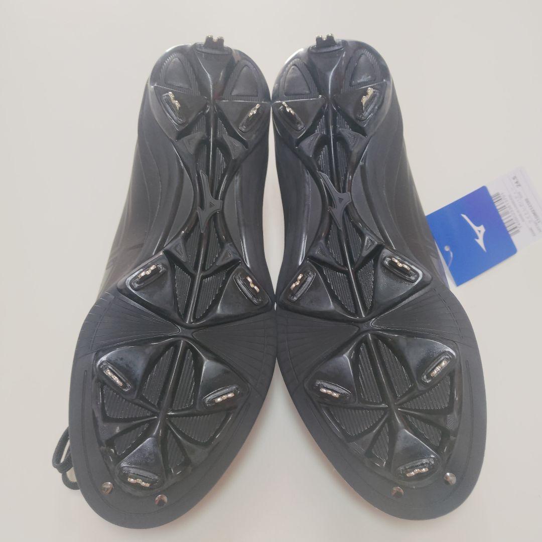 【新品】野球スパイク　245cm　ミズノ　金具　黒　ライトレボバディー　ワイド