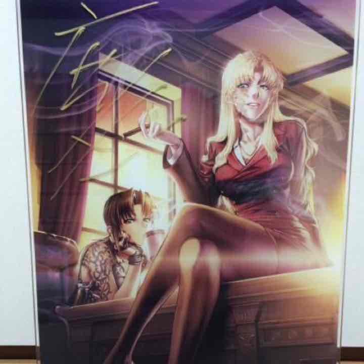 ブラックラグーン コミケ限定 直筆サイン入り セル画