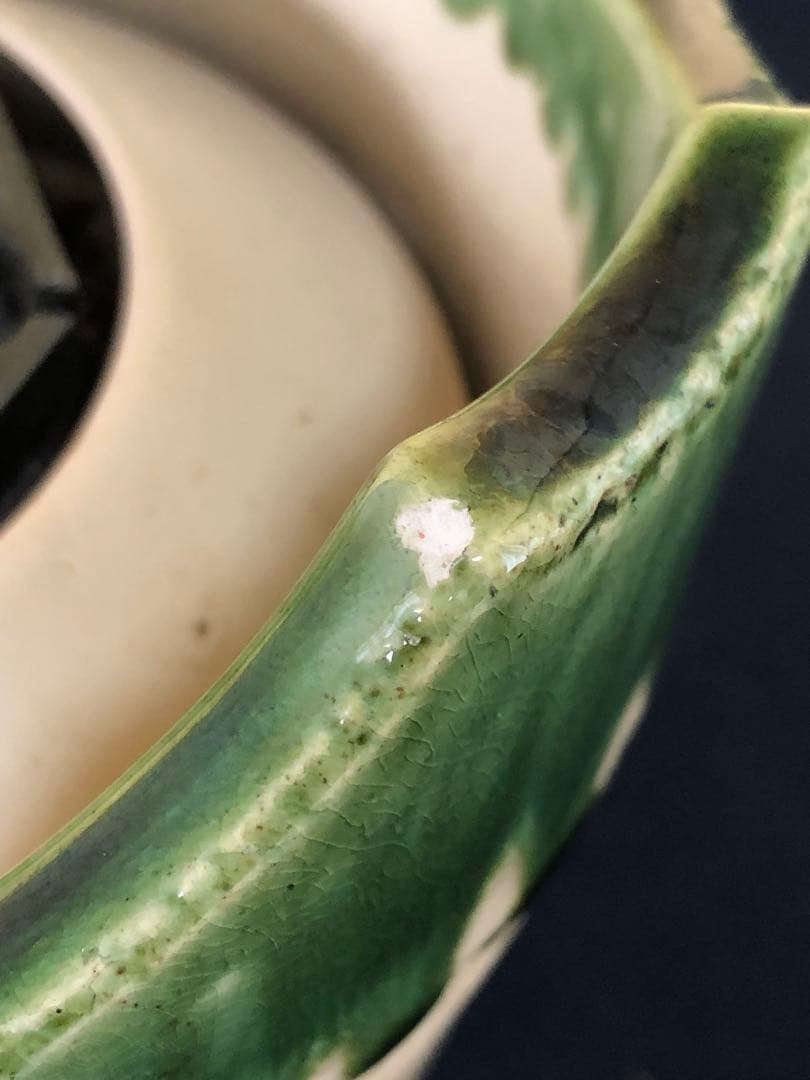 割引❗️《R》野々田式 織部 江戸火鉢 電熱器 煎茶 茶道具　1f