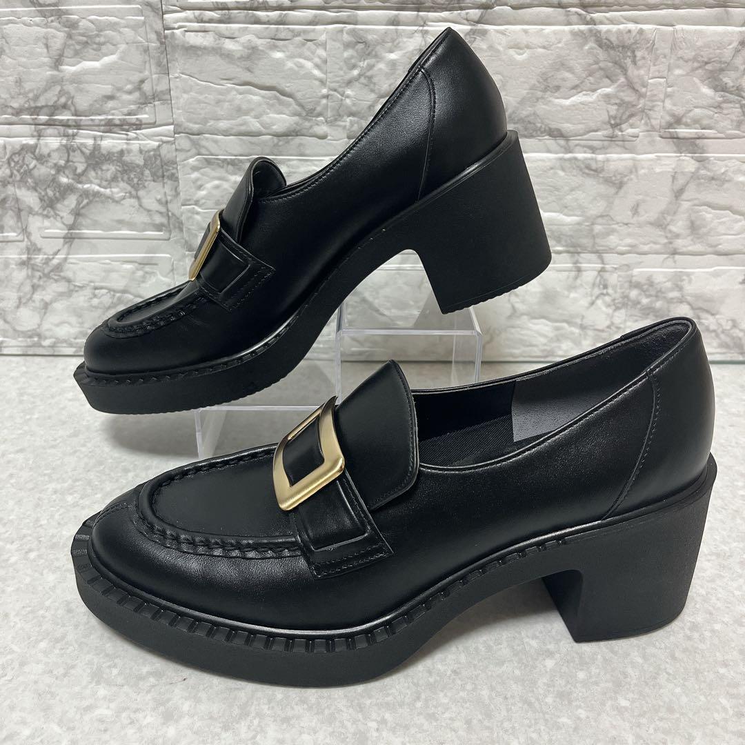 ⭐未使用級・現行品⭐ダイアナ DIANA ヒールアップローファー 黒 24.5