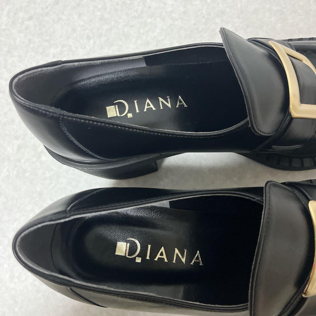 ⭐未使用級・現行品⭐ダイアナ DIANA ヒールアップローファー 黒 24.5