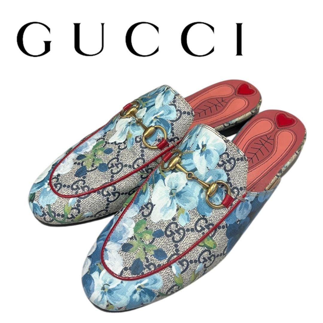 【美品】グッチ GGブルームス プリンスタウン サンダル フラワープリント　限定