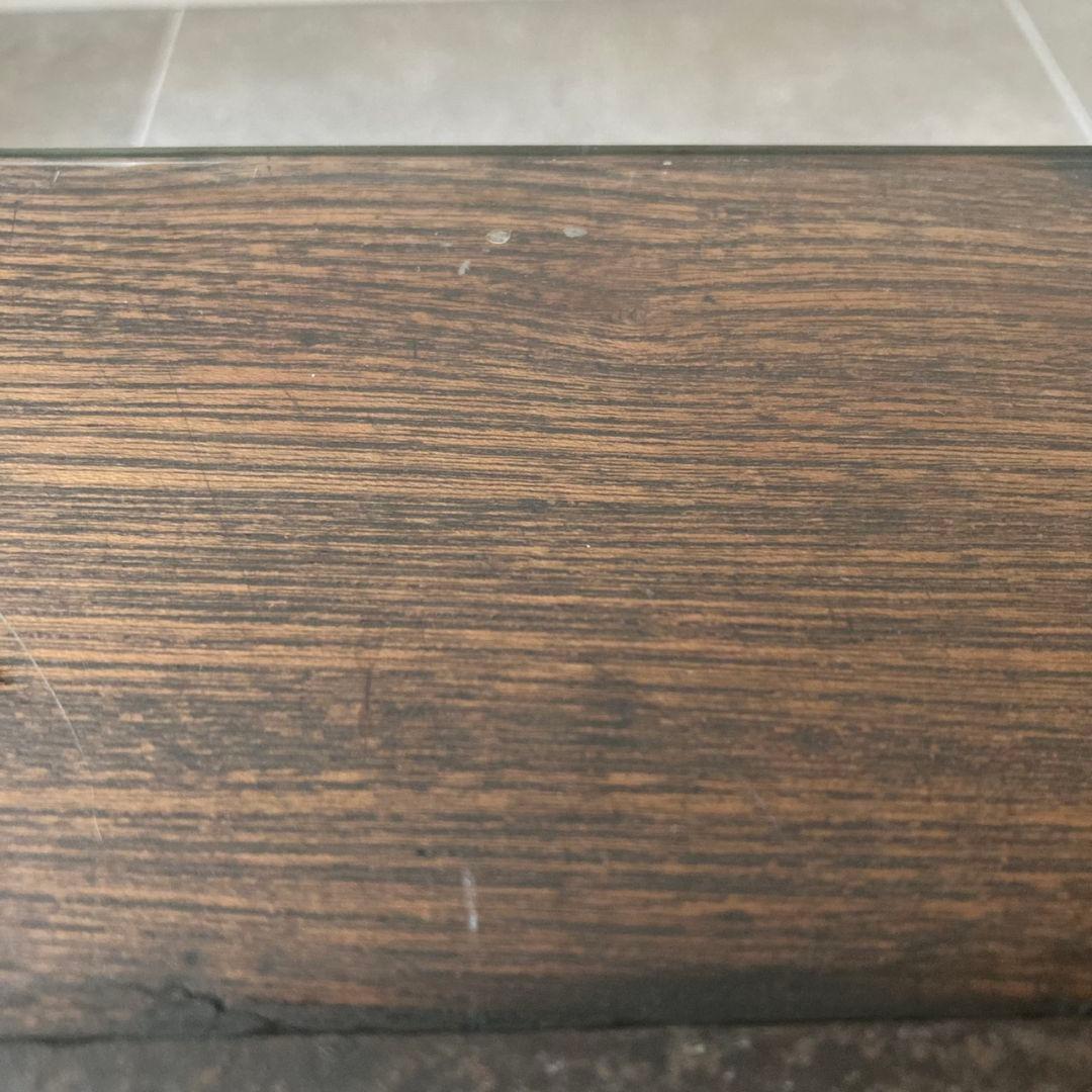 囲炉裏テーブル 時代家具 アンティーク古家具　侘び寂び ガラス 引き出し付