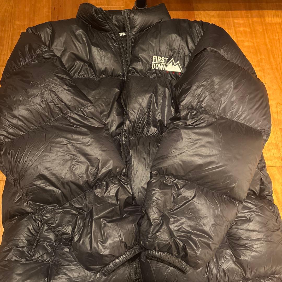 FIRST DOWN ブラック ダウンジャケット Mサイズ
