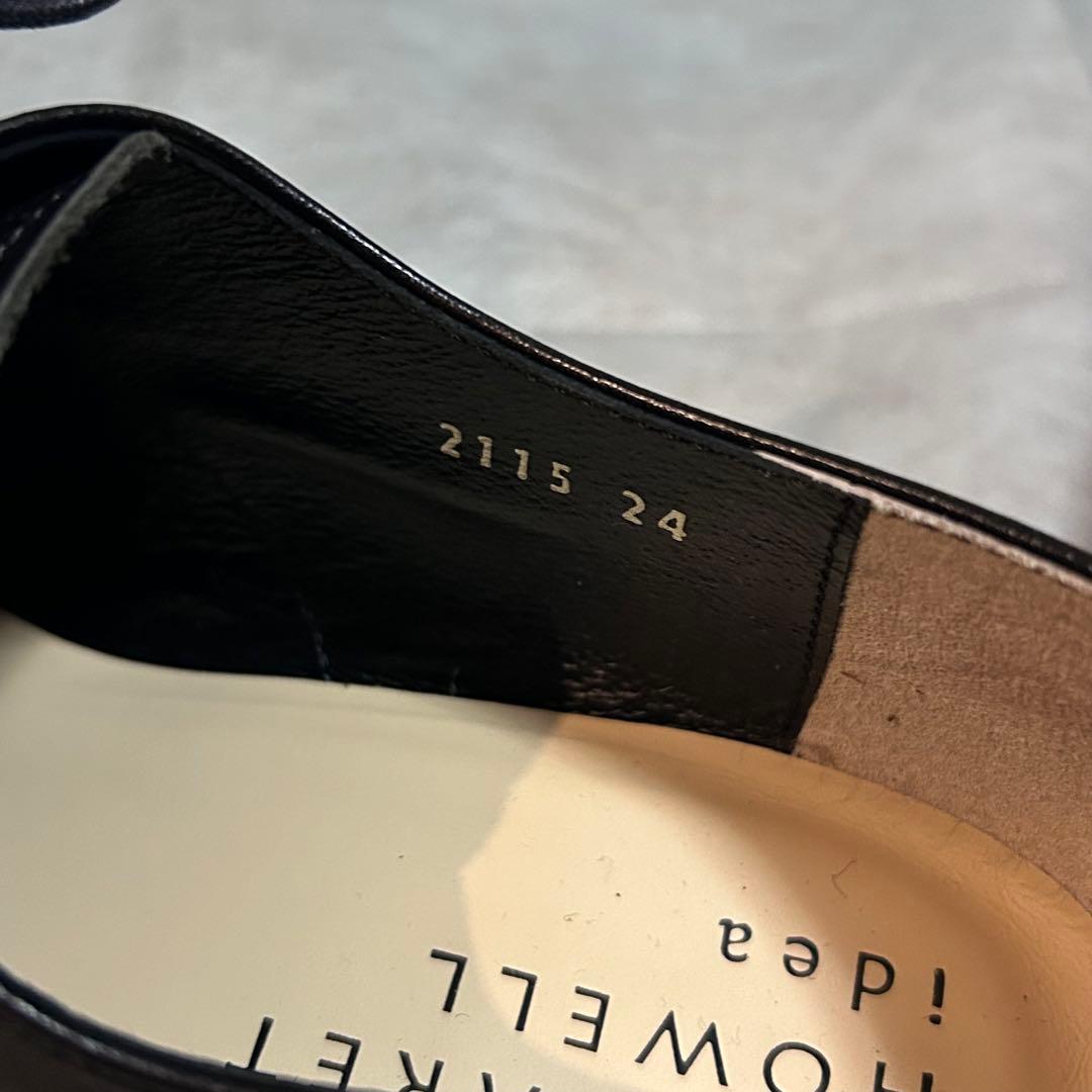 美品 マーガレットハウエルアイデア レースアップシューズ　24 ブラック