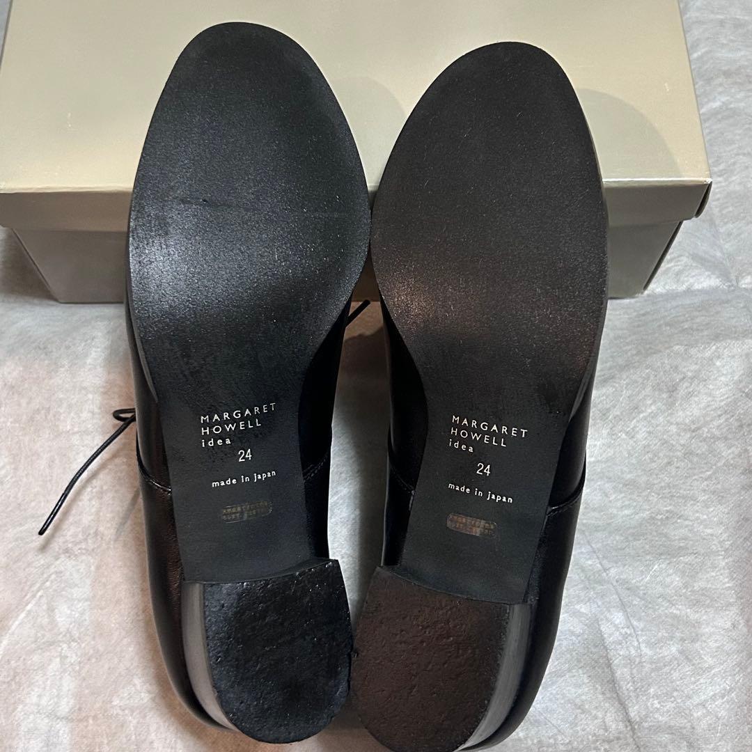 美品 マーガレットハウエルアイデア レースアップシューズ　24 ブラック