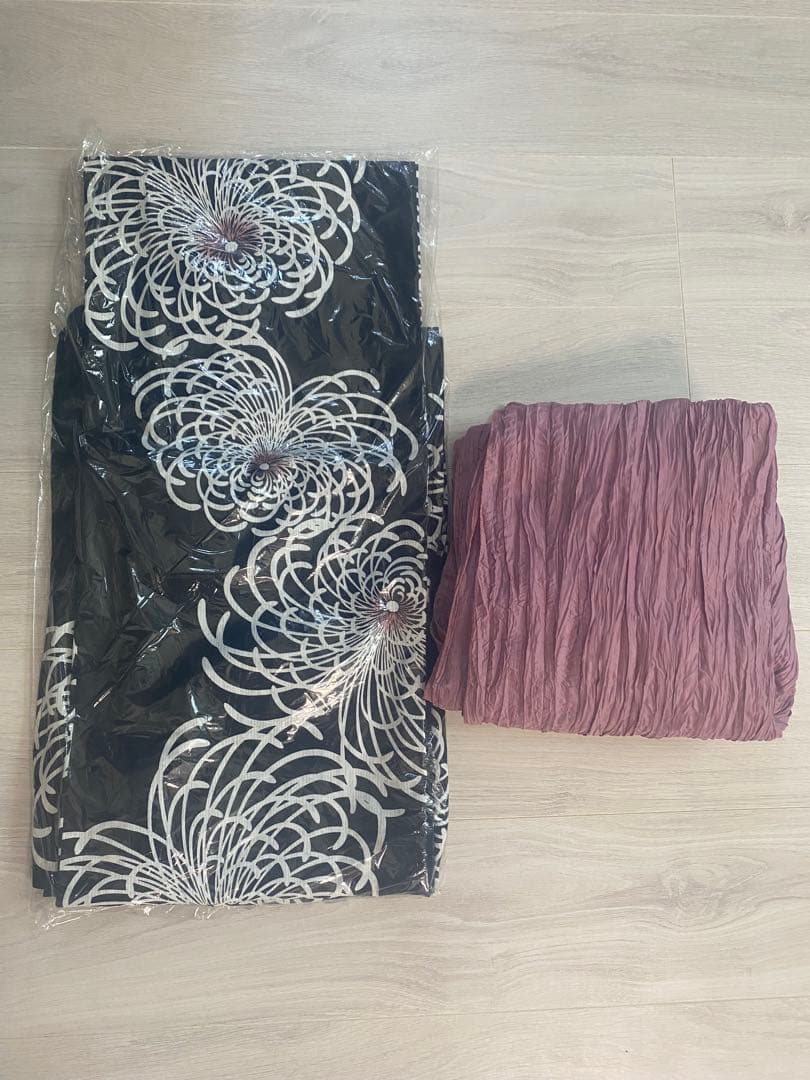 DITA ディータ 浴衣 2点セット 月夜の乱菊しらべ 黒 白 ピンク