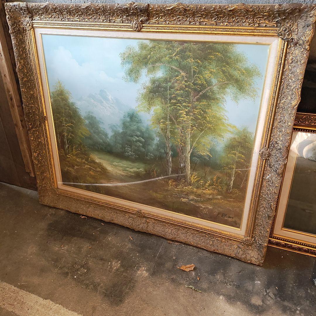 F.rhodes 風景画 油彩画 特大