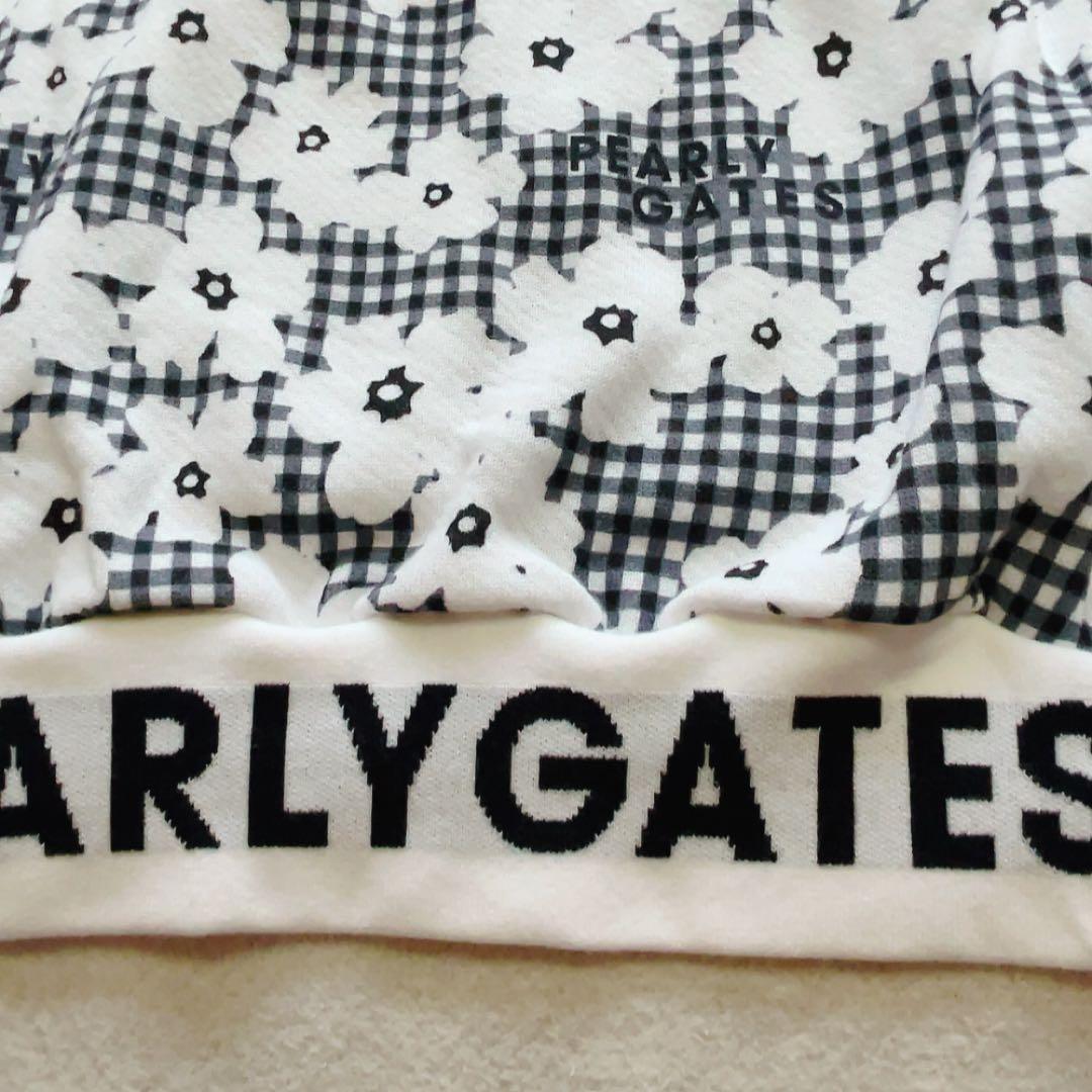 未使用級　パーリーゲイツ セットアップ　パーカー　スカート　チェック　花柄　裏毛