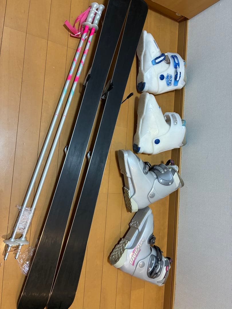 美品スキーセット板130cm靴23or24cm 125〜145cm位のお子様