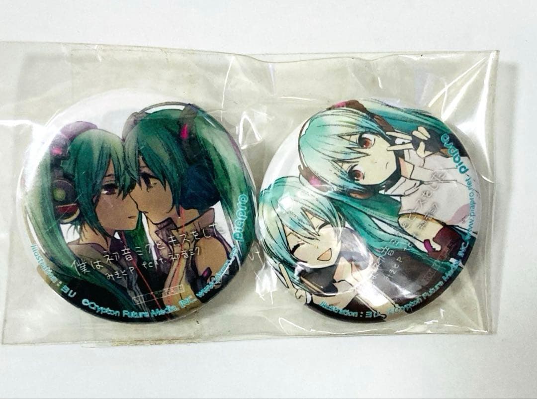 初音ミク 僕は初音ミクとキスをした 缶バッジ
