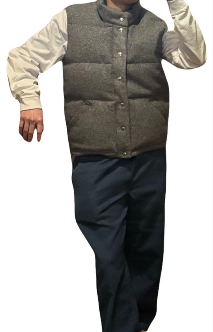 【USA製 ウール】 CRESCENT DOWN WORKS ダウンベスト S