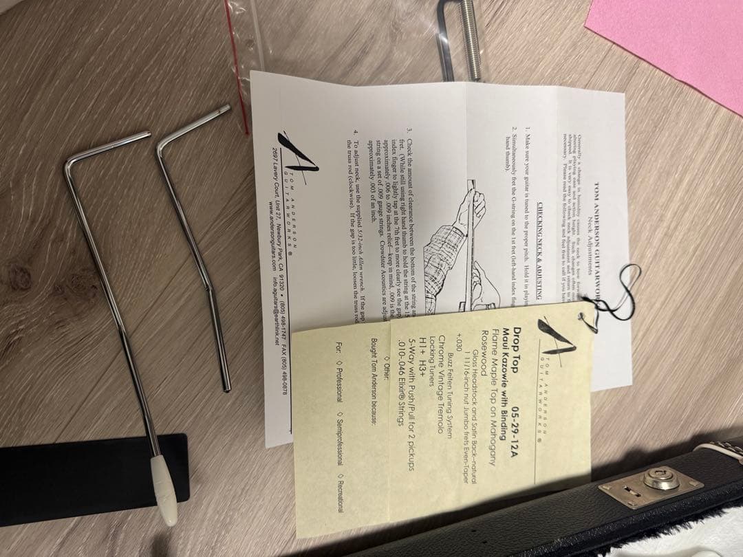 Tom Anderson ローズウッドネック　drop top