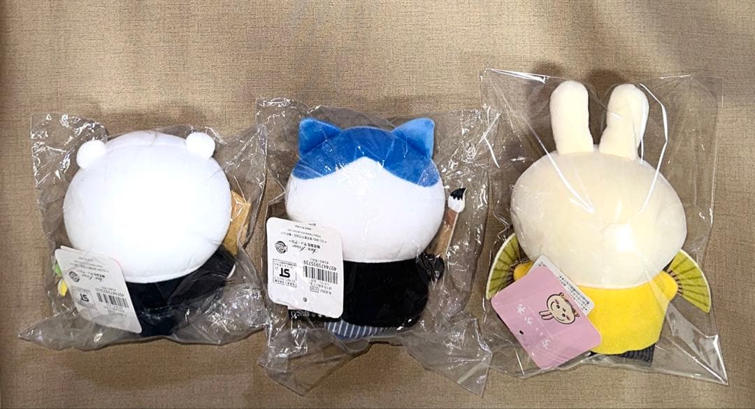 ちいかわ ぽてたまぬいぐるみ 正月 お正月 ハチワレ うさぎ　ぽてたま　招福