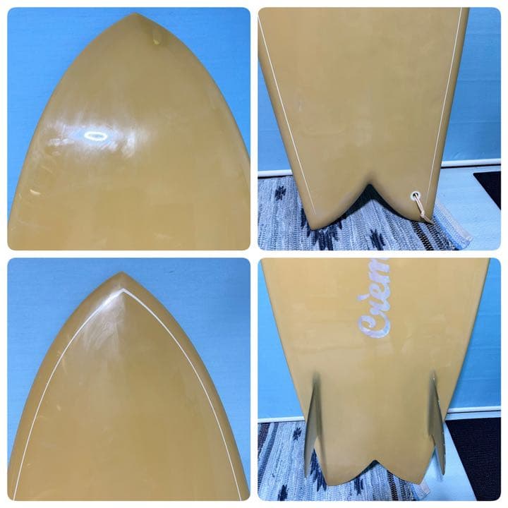 希少クリーム　レトロツインサーフボード6.0