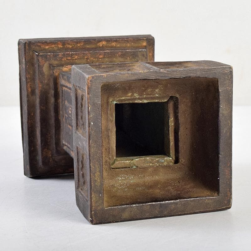 仏教美術　古銅鍍金　日光山　中善寺　御賓塔　仏塔　時代箱付　D　R9487