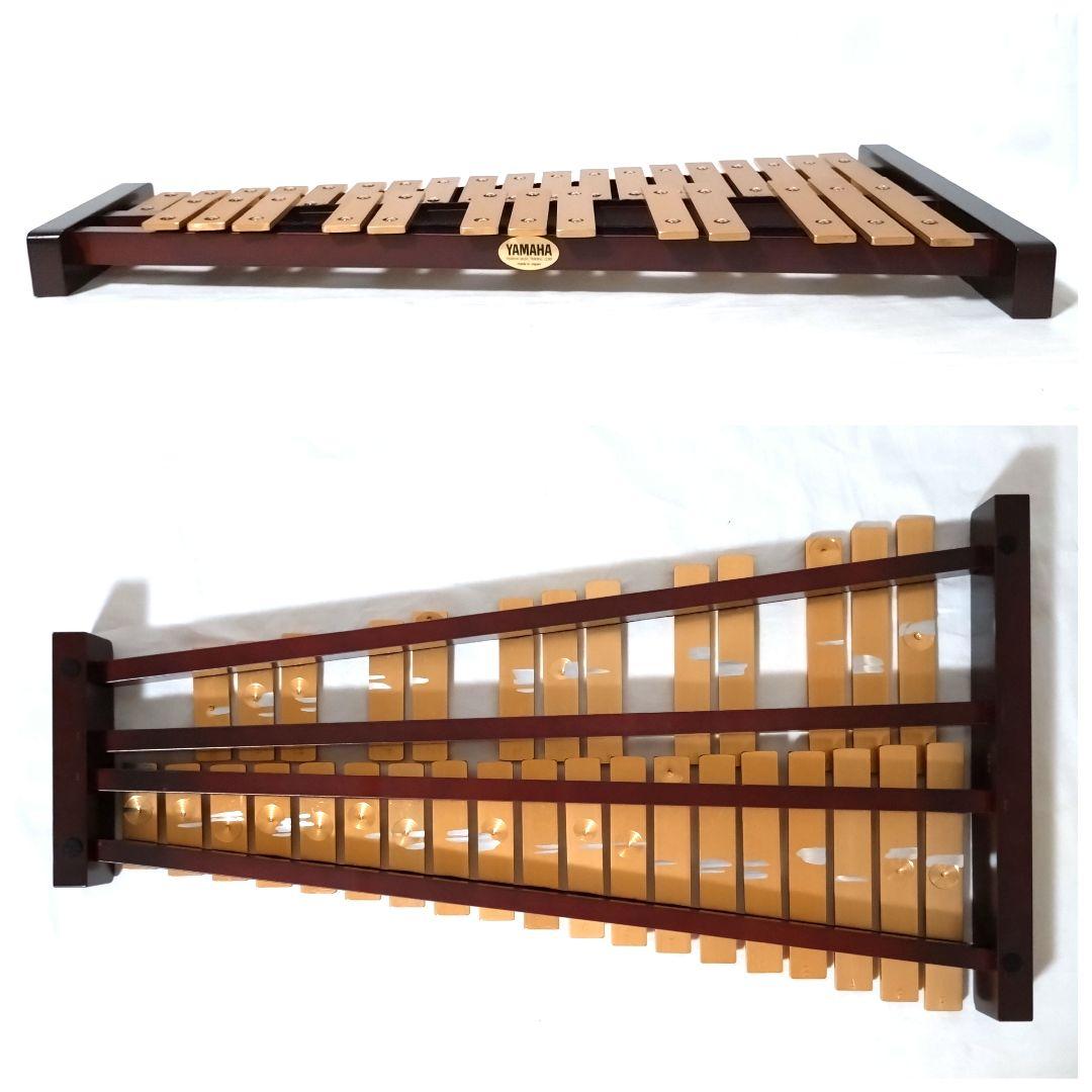 希少　YAMAHA　グロッケン　ゴールド　卓上鉄琴　32音　ハードケース付き