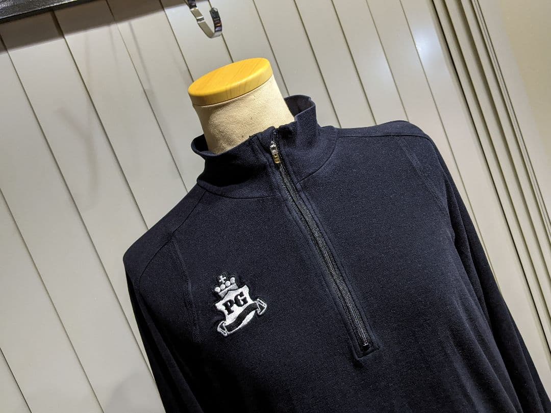 パーリーゲイツ　モックネック　長袖シャツ　ゴルフ　ウエア　黒 アンダー PG 4