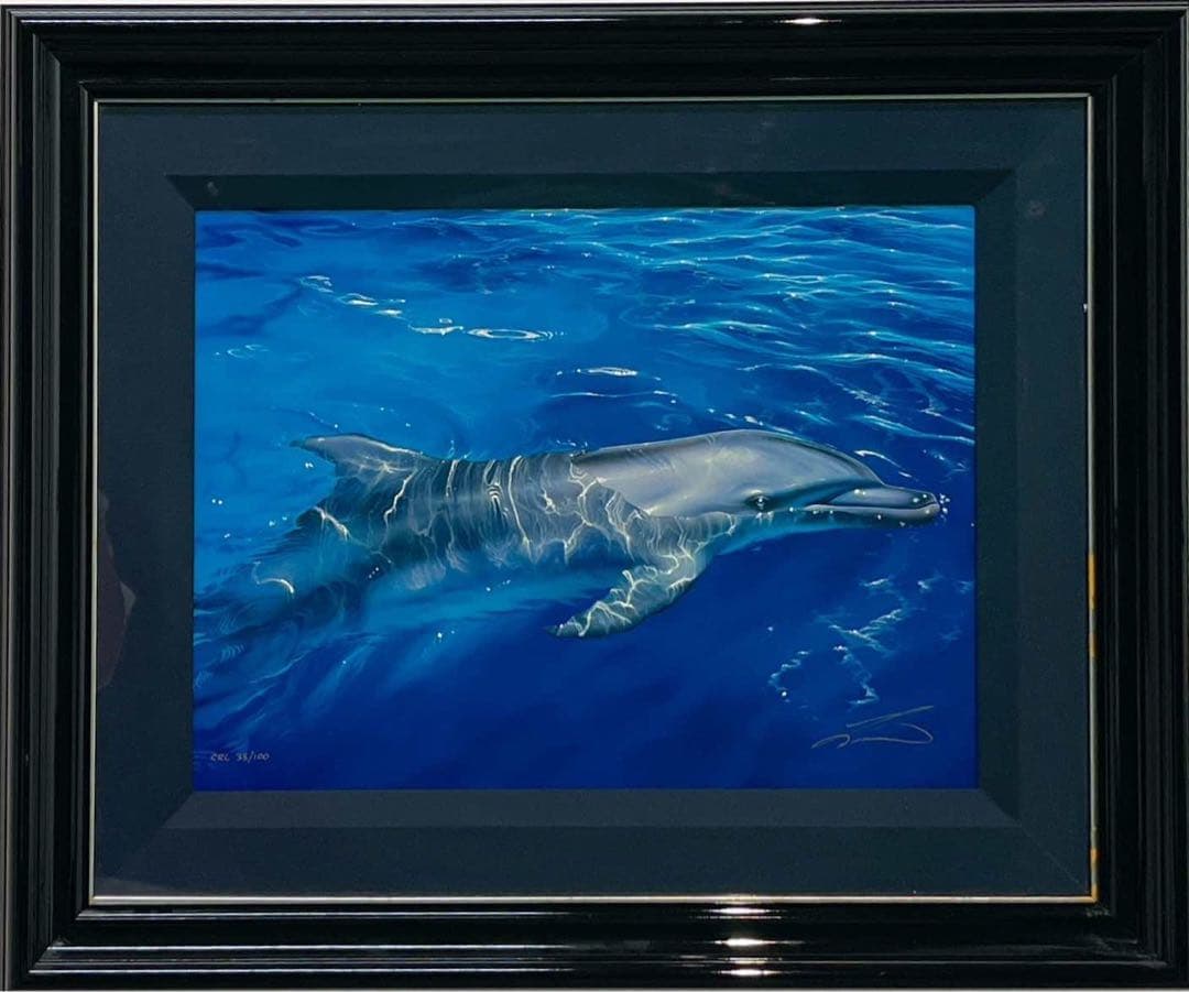 ラッセン《タヒチアンブルー》ジークレー 33/100 額装品